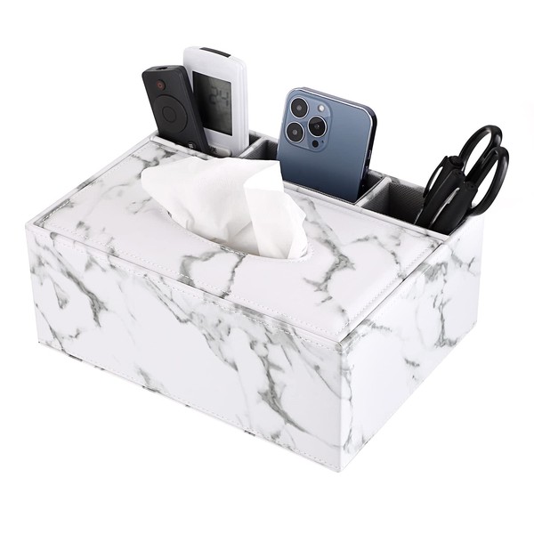 Sumnacon Multi-functional Tabletop Storage Case, Tissue Case, Remote Control Stand, PU, Stylish, Tissue Box, Remote Control Case, Tabletop Storage, Tissue Remote Control, Pen Holder, Small Item,