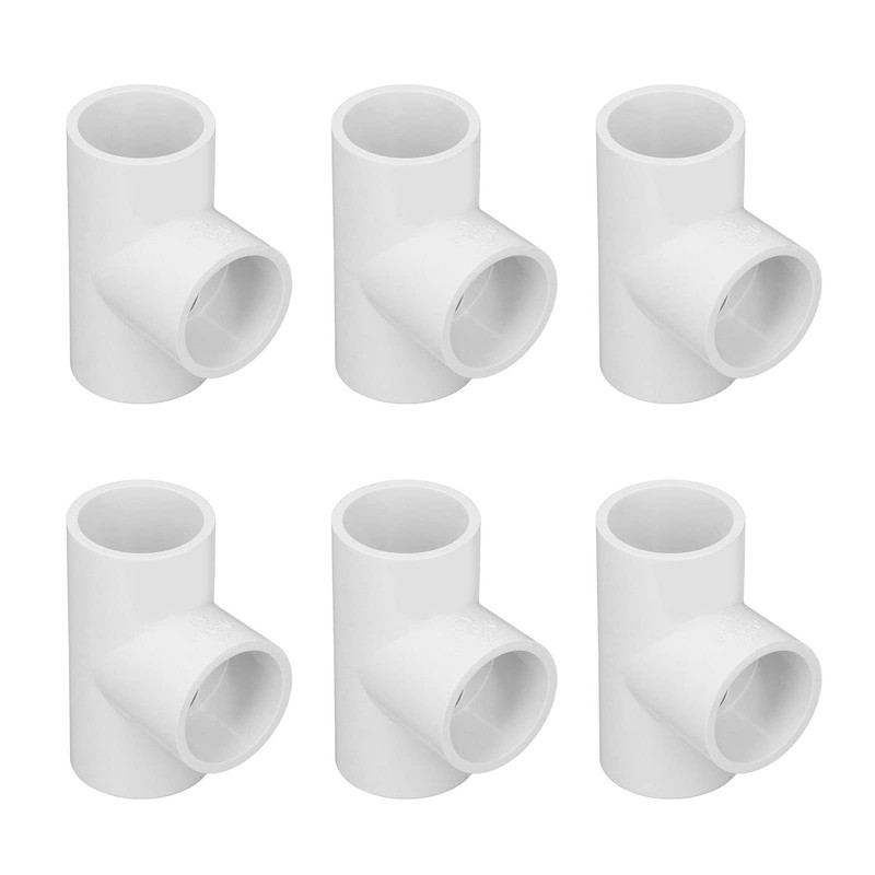 12Pcs PVC Tee Pipe Fitting Adapter PVC Tee Pipe Fittings