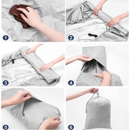 Opaltool 420D Thickened Kayak Canoe Cover, Waterproof Durable Canoe Storage Dust Cover UV Protection Sunblock Shield for Fishing Boat/Kayak/Canoe/Paddle Board (4.6~5.0m/15.1ft~16.4ft)