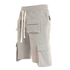 SCREENSHOT-SP31300 Mens Urban Hip Hop Premium Streetwear Fleece Shorts - Street Tactical Functional Multi Cargo Pockets Utility Varsity Fashion SweatShorts-H.Grey-Large