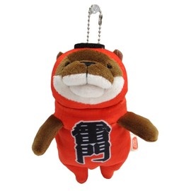 Morisaka Global GoMK-0001MB Local Mochi Kaminarimon Mini Brown 7 x 5 x 14 cm Plush Otter Plush Souvenir Asakusa Tokyo Japan Tourist Attractions Travel Healing Mochi Texture Cute Animal Mochi Series