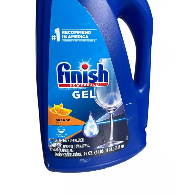 Finish 2x Finish Gel and Liquid Dishwasher Detergents, Orange Scent,
