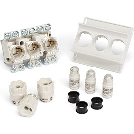 CusoTec Neozed Fuse Socket D02 Set with Screw Caps Fuses and Passage Sleeves 16A/20A/25A/35A/50A/63A (25 Amp)