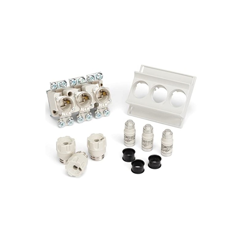 CusoTec Neozed Fuse Socket D02 Set with Screw Caps Fuses