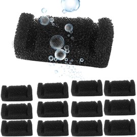 ieron 12 Pieces Cat Water Fountain Foam Filters, Sponge Filter for Cat Fountain Replacement Pet Cat Dog Water Fountain Foam Filter for Water Dispenser Filters 6.5x3x3cm Black