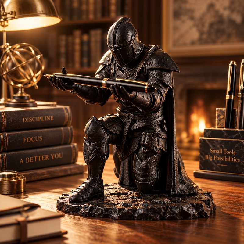3D Printed Ninja Pen Holder for Desk Organization – Creative