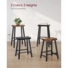VASAGLE Bar Stools Set of 2, Counter Height Stools, Bar
