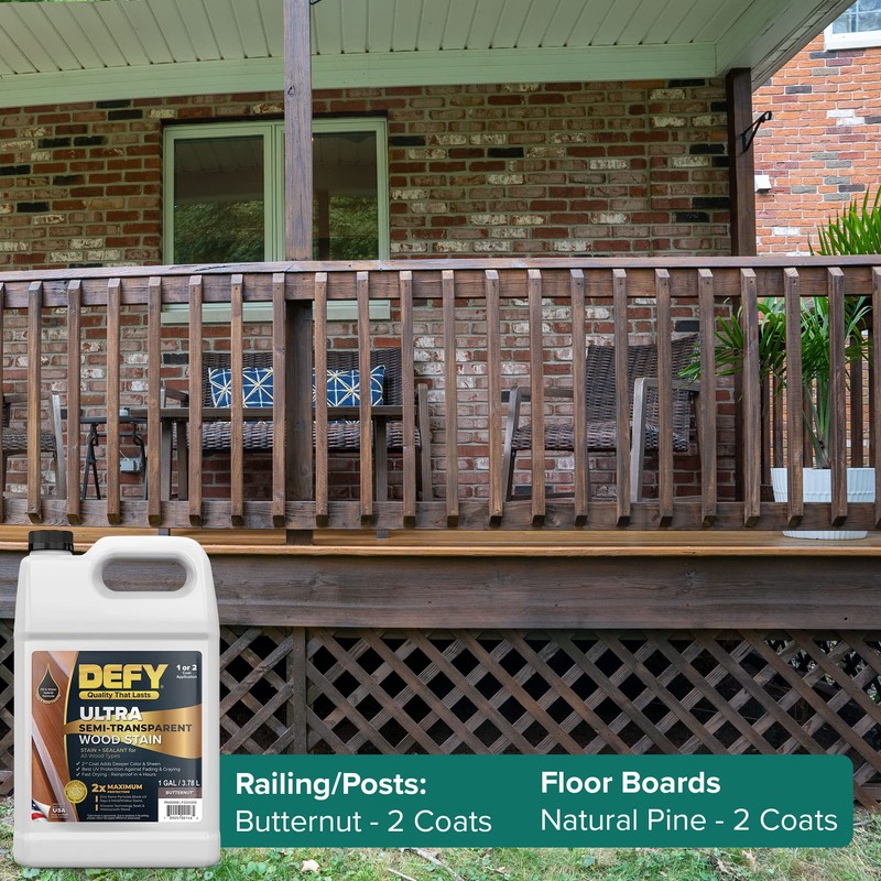 DEFY Ultra Semi-Transparent Outdoor Wood Stain and Sealer in One
