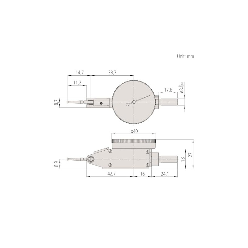 Mitutoyo 513-402-10E DIAL TI, BAS, STD 0.03", 0.0002" Accuracy, 0.0005",
