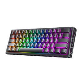 HK GAMING GK61HE 60% | Magnetic Mechanical Gaming Keyboard | Rapid Trigger 0.1mm Step | 61 Keys Multi Color RGB | 1kHz Polling Rate | PC/Mac Gamer | US Layout (CNC Black)