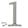 Distinctions 843321 Brushed Nickel Flush-Mount 4-Inch House Number 1