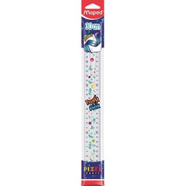 Maped - Twist'N Flex Flat Ruler - Unbreakable School Ruler - Flexible and Flexible Ruler - Pixel Party Range