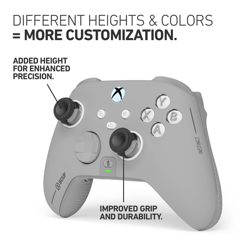 SCUF 902-601-02-001-NA Universal Thumb Stick Grip, Catalyst Button, 6 Pieces,