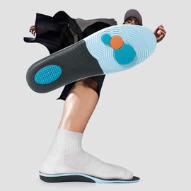 Arch Support Foot Inserts - Shock Absorption Sports Insoles | Shock Absorption Work Boot Insoles for Standing All Day, High Arch Support Orthotic Shoe Inserts