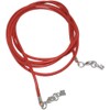 Unbespielt Leather Cord Necklace Red Women Men Two Lobster Clasp