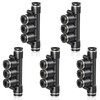 TAILONZ PNEUMATIC 3/8 Inch OD 5Pcs Straight Push Connectors Plastic