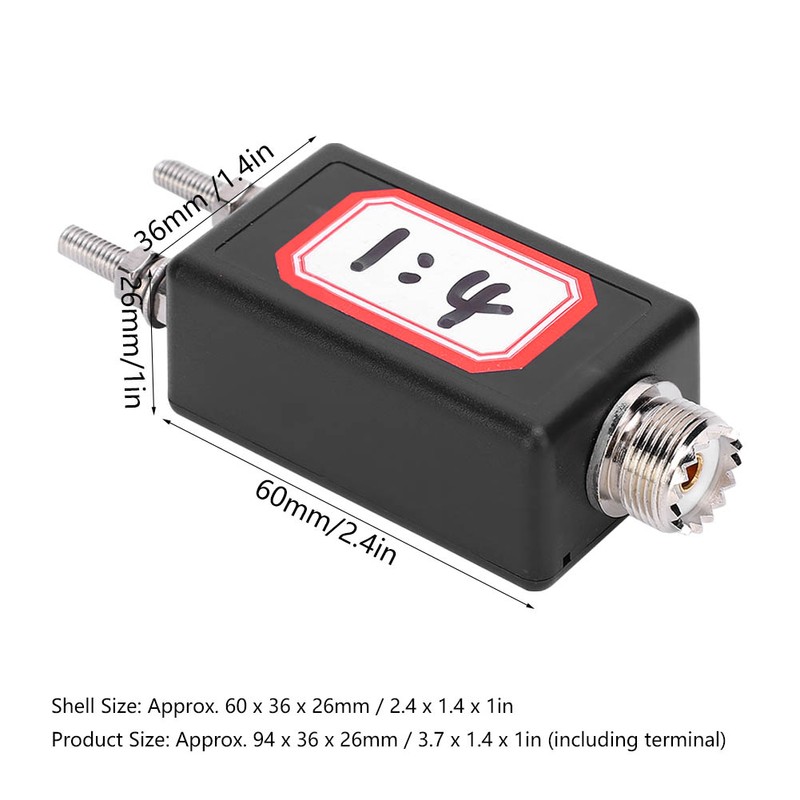 1:4 Mini Balun Suitable HF Shortwave Antenna for Outdoor QRP