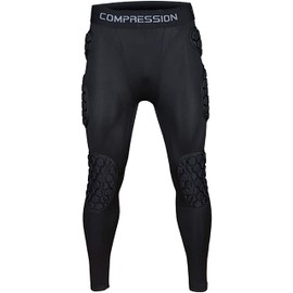 Jellybro Men's Padded Football Protective Gear Set Training Pants for Soccer Basketball Paintball Rib Protector