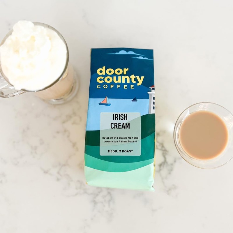 Door County Coffee Irish Cream Flavored Ground Coffee - 10