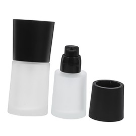 SAFIGLE 2Pcs Refillable Pump Bottles for Liquid Cosmetics Travel Friendly Lotion and Foundation Containers Leak Design for Skin Care and Makeup Essentials