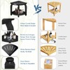 KingPavonini Bamboo Corner Shower Stool for Shaving Legs Foot Rest,
