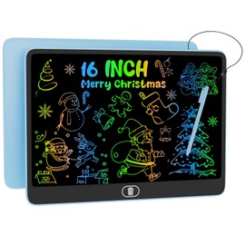 Electight 16 Inch Light Up LCD Writing Tablet, Colorful Doodle Scribbler Pad with Lock & Delete Function, Writing Board for Kids Age 2-9 Year Old Girls Boys, Learning Gift & Educational Toys - Blue