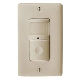 Vacancy Sensor, PIR, 1200 sq ft, Ivory