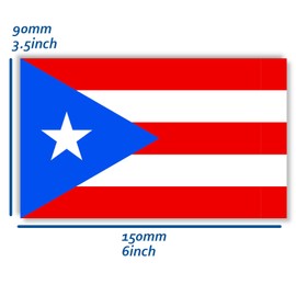 5 PCS Puerto Rico Flag Sticker,6x3.5 in America Puerto Rican Commonwealth Decal,Stickers for Car Bumper Window Laptop
