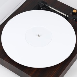 Acrylic Turntable Mat Record Slipmat: 12 Inch Platter Vinyl Slip Mats Record Player Accessories for Anti Static, Enhanced Sound Quality, Reduce Noise (White)