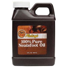 Fiebing's 100% Pure Neatsfoot Oil 8 oz - Leather Conditioner & Preservative with All Natural Animal Oil - Waterproof, Soften, Restore, & Strengthen Leathercraft Shoe, Boot, Belt, Saddle, Couch, Purse