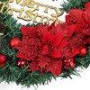 Christmas Wreath Snow Pine Cone Xmas Ball Wreath for Indoor