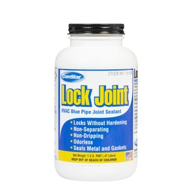 ComStar Lock Joint, 1 Pint, Blue Pipe Joint Sealant, Leak-Proof NPT Thread Connections, Works on Metal & Plastic Pipes, High Temperature & Pressure Resistant, Lubricates & Seals Gaskets (10-630)