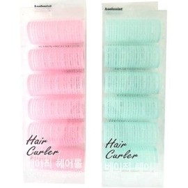 Medium Hair Rollers (6P) for Root Volume & Bangs Styling Green Roller 5ea