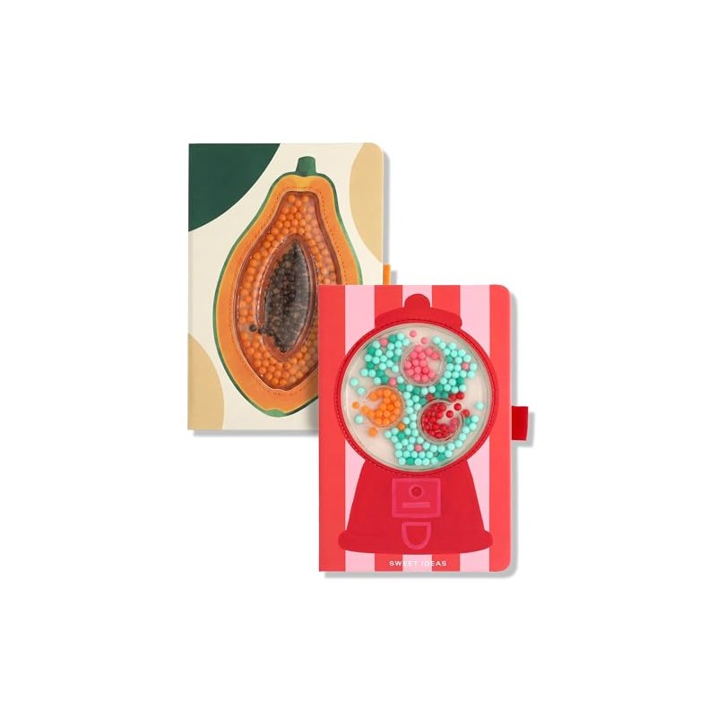 Lifelines Sensory Bead Journals, Papaya & Gumball 2 Pack Set