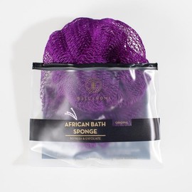 Bellanomi African Exfoliating Net Sponge, Ethically Sourced from Nigeria Bath Sponge Smooth Skin Bath Sponge Shower:_Indigo