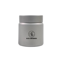 A.S.F. OUTDOOR Titanium Canister with Seal Inner Lid, 5.3 fl oz (160 ml)