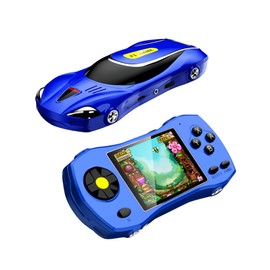 JXD 3.0 Inch HD Handheld Video Game Console for Children, Cool Sports Car Design, 250 Pre-Installed 64-Bit Games, TV Connection Possible, Portable Retro Puzzle Game for Children