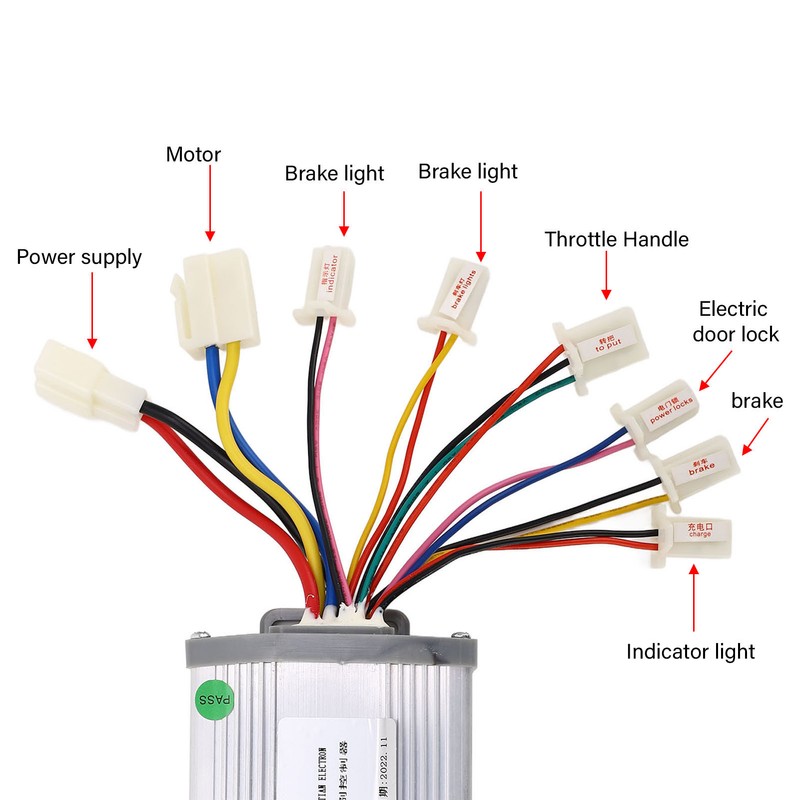 48V 1000W Electric Bike Retrofitting Kit Brushed Controller Thumb Throttle