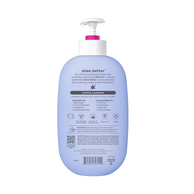 Loción Corporal Eos Shea Better Vanilla Cashmere 473 Ml Vegan