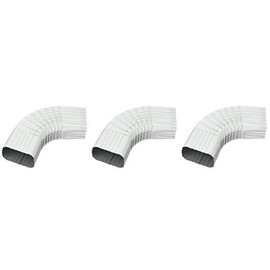 AMERIMAX HOME PRODUCTS 33065 2x3 Galvanized B Elbow, White (Тhrее Pаck, White)