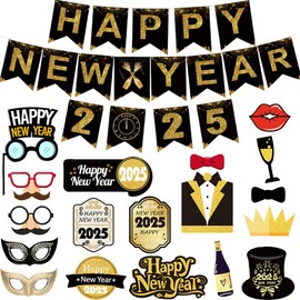 New Year's Eve Banner 2025, Photo Props 2025, Funny Photo Props, Year Old Party Photo Accessories, Selfie Props, Photo Booth Props for New Year's Eve Party Decoration