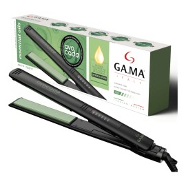 Planchita De Pelo Ga.ma Italy Elegance Essentian Oils Avocado Led Con Regulador Negra                                                                 
