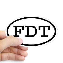 CafePress FDT Oval Oval Sticker Oval Bumper Sticker, Euro Oval Car Decal