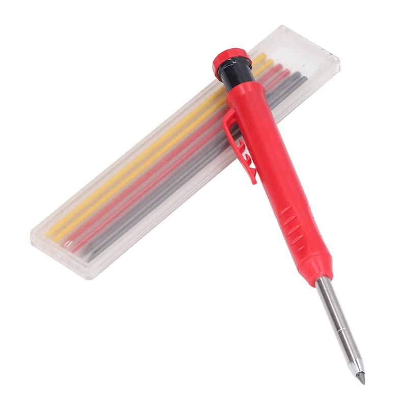 WOOXGEHM Carpenter's Pencils, 2.8 mm Tungsten Carbide Tip, Multifunctional Marker