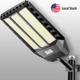 HYKENTE TW024C Motion Sensing Solar IP65 LED Street Light Remote Control Dimmable 276LED SMD 5054 Super Bright for Outdoor UseColor: Black, Emitting Color: White, Lamp Power(W): LA076T