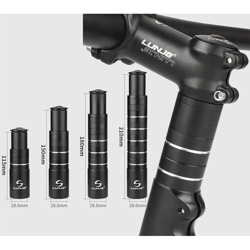 TIKBRO Bike Fork Stem Extender Bicycle Stem Adapter Adjustable MTB