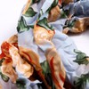 Elegant Featherweight Roses Floral Scarf, Gray