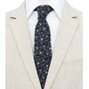 BELLUNO Corbata delgada floral para hombre, corbata de flores estampada