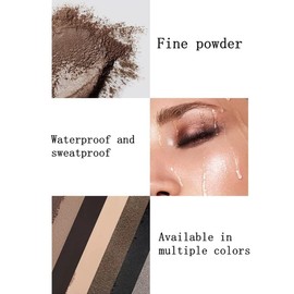 Eyebrow Powder Makeup Kit Eye Brow Tinted Powder Palette Long-Lasting Waterproof eyebrow pencil Fill & Sculpt Full Eyebrows for Women (2# Brown-gray)