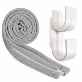 CPAP Hose Cover with Hose Holder, 6ft Soft CPAP Tubing Sleeve with Zipper, Universal CPAP Tube Wrap for ResMed AirSense 11/10 ClimateLineAir, DreamStation, Helps Reduce Rainout & Hose Noise, Gray